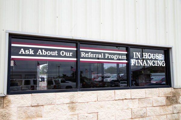 Ask us about our great referral program!