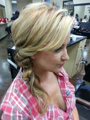 Side swept braid