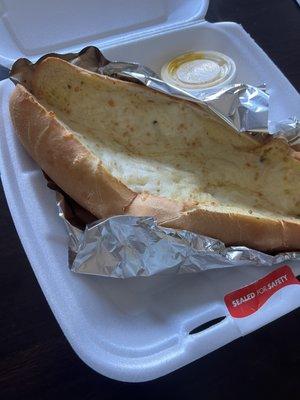 Garlic Cheese Bread Loaf and garlic sauce