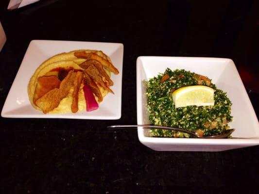 Tabbouleh salad with hummus. Delicious!