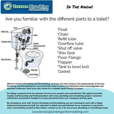 In The Know! Are you familiar with the different parts to a toilet?