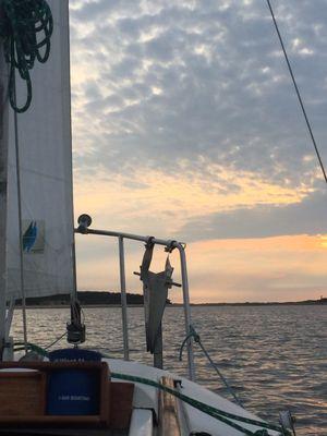 Sunset over welfleet bay.