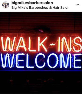 We accept walk ins too.