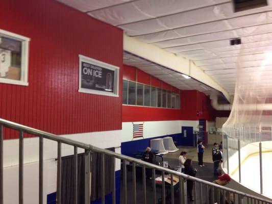 "A" rink. Red white and blue