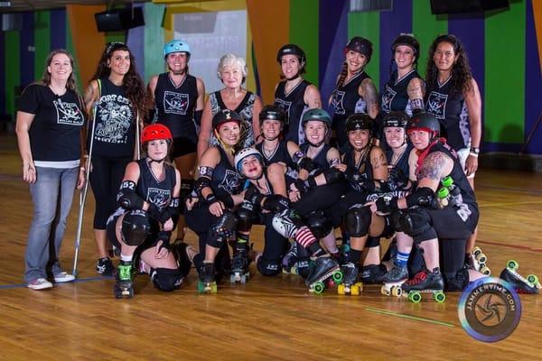 Cape Fear Roller Girls after an Allstar bout in Florida.