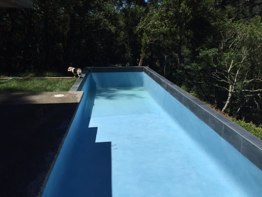 Slate tiled pool