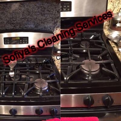 Stove Top Cleaning!! Degrease and polish