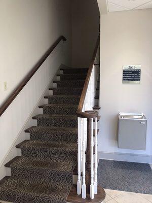 Stairs to upstairs office