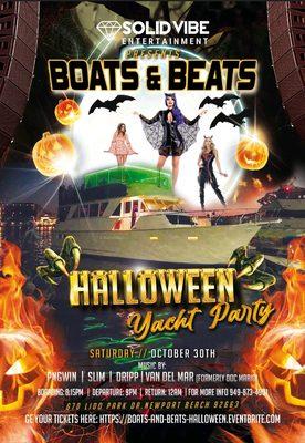 Boats & Beats Halloween yacht party is set for October, 30th