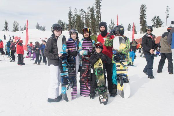 Kids snowboard with same professional instructor for all 5 camp days, receiving approximately 30 hours of instruction!