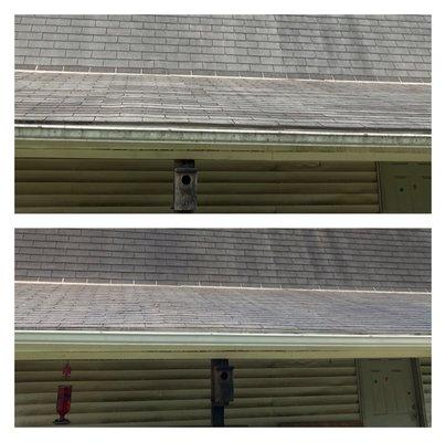 Gutters before and after