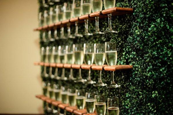 Champagne wall rental