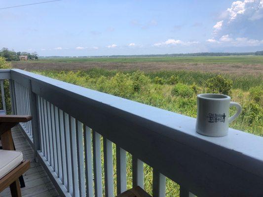 Coffee on the back porch