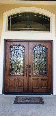 Wood Door Re-finish by Advanced Painting Specialist