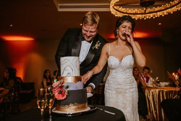 Cutting the cake!