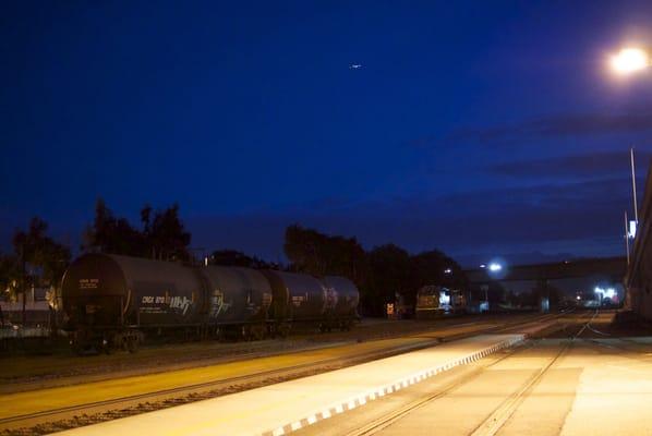 Night at SSF Cal Train Station