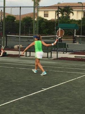 Our tennis members and guests are enjoying newly-renourished clay courts and the opportunity to enjoy competitive play.