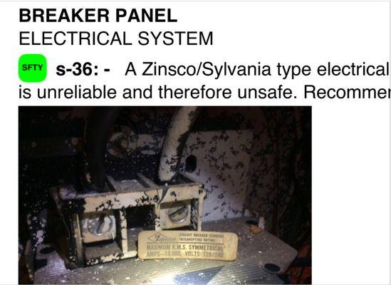 Defective electrical circuit breakers pose a fire risk.