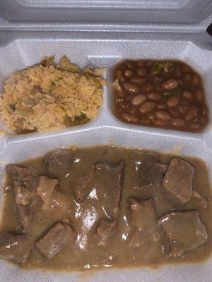 Carne Guisada Dinner Plate