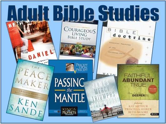 Studies for men, women, and couples.  Child care available for some studies.  visit www.CrosspointeChristianChurch.org for list.