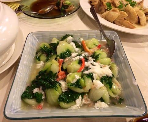 Boo choy with crab meat