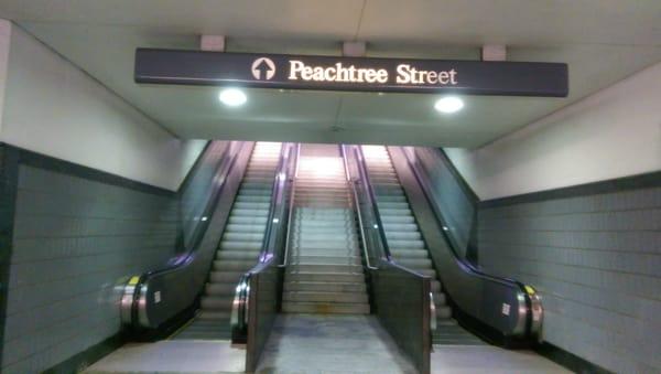 Escalators leaving the Post Office