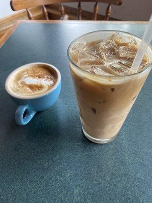 Cappuccino for my mom and an iced banana latte for myself. Quite tasty!