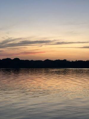 Lake at sunset