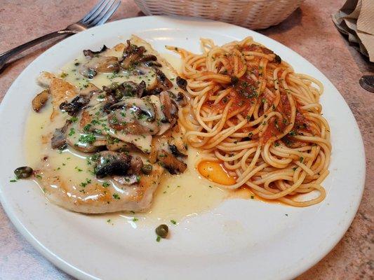 Chicken piccata , dishes this good make me wish I had a bigger appetite. Well, no, not really