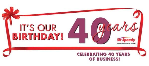 We are 40 years young this year!! We strive to be the BEST each and every day!