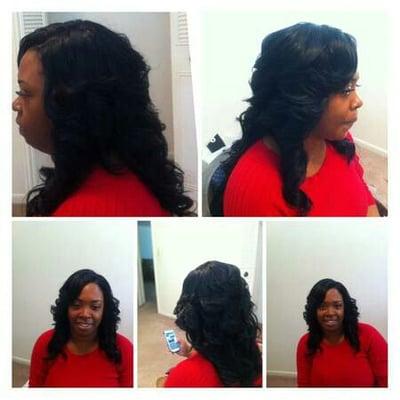 Sew in with curls