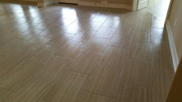 Tile floor  clean to detail