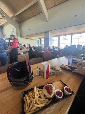 Food court seating area delicious  food