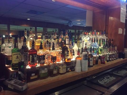 Full bar with wide selection of spirits!