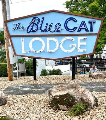 Grab a photo of the Blue Cat Lodge sign from the hit Netflix series OZARK!