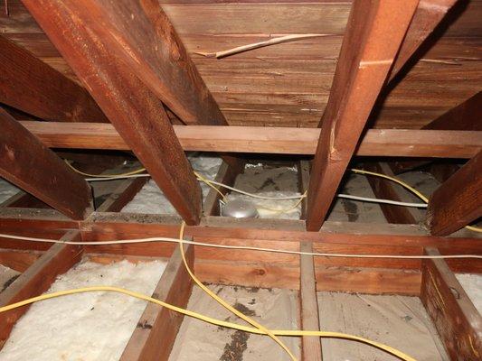 Missing attic insulation