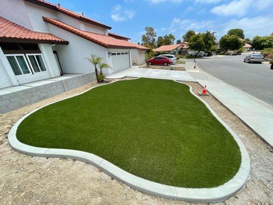 Premium turf installed