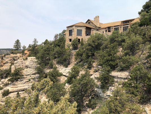 The Lodge from a walking trail below.