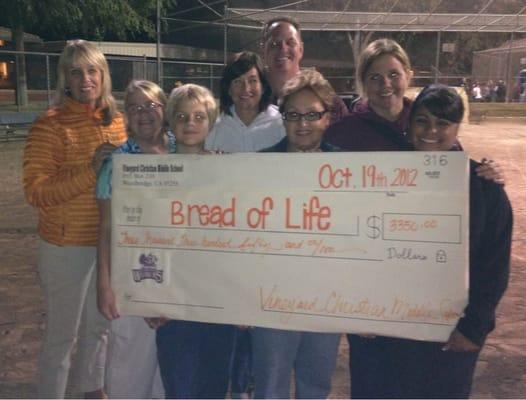 VCMS is servant focused, supporting many local charities...Bread of Life being one.