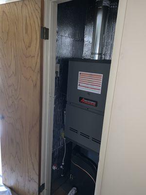 Amana premier package. 2 stage, variable speed, communicating furnace! Furnace Install in Elk Grove