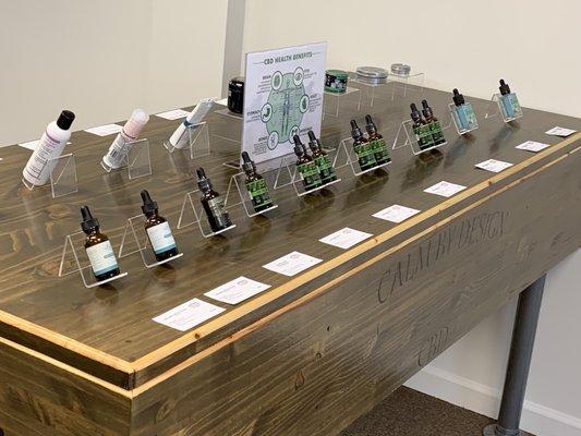 Largest selection of oils and tinctures