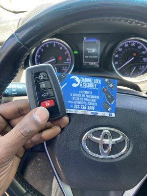 Toyota Camry Push to start key!