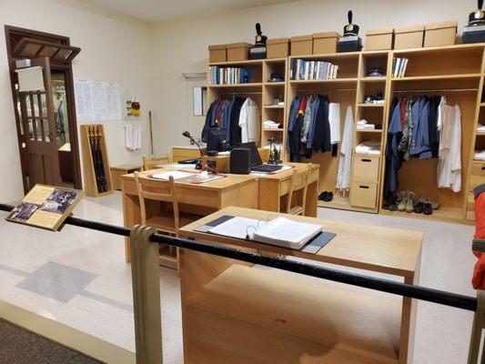 Replica of VMI Barracks room.