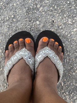 Pedicure with gel polish