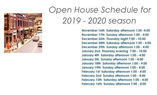 St. Alban's Model Railroad Club -- Open House schedule (check website for winter 2020-2021 dates)