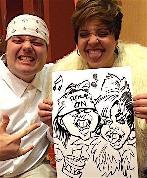 Holiday Party caricatures.