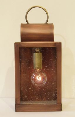 solid copper footman wall lantern for outdoor.