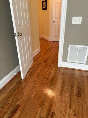 Brady Floors installed new floors in the bedroom which was an excellent match to the wood floors already in our hallway.