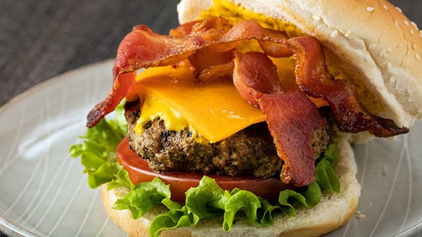 Pit bacon cheeseburger