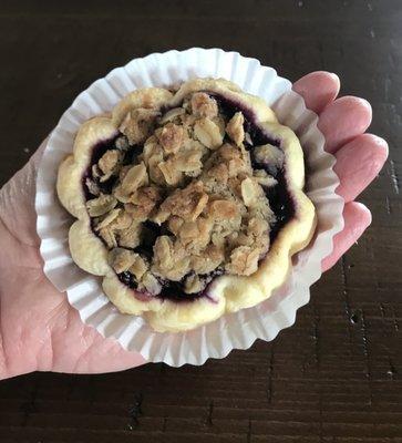 Huckleberry Mini Crumble Pie